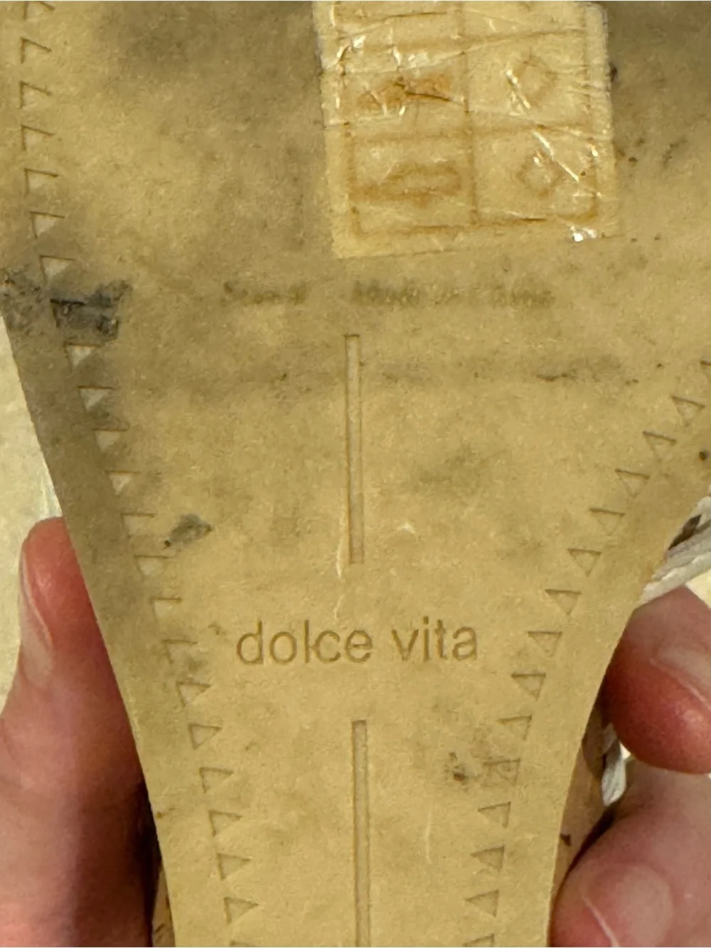 Dolce Vita White Woven Slide Sandals